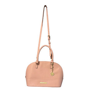 Anne Klein Saffiano Soft Pink Dome Satchel Shoulder Bag Purse NWOT